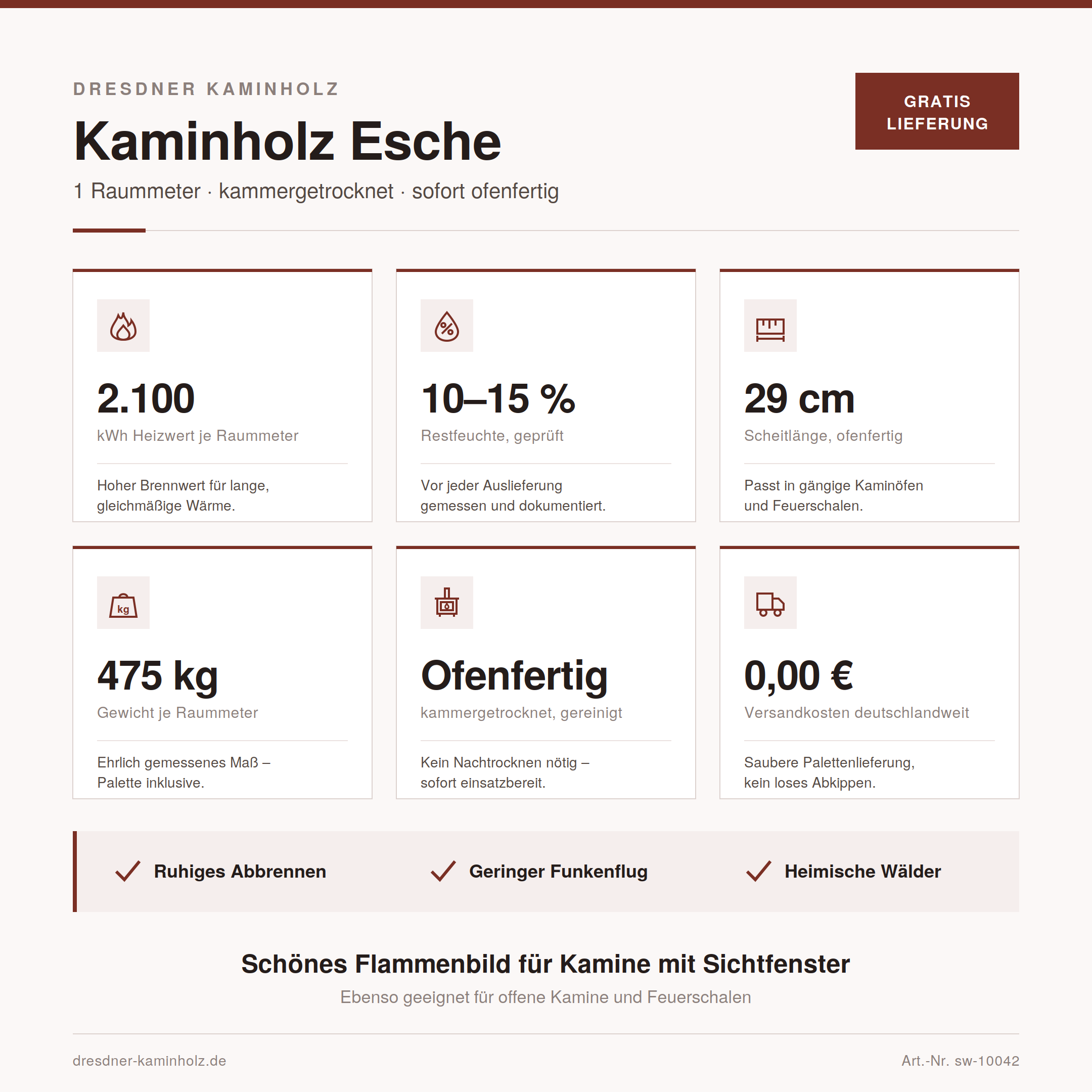 1 Raummeter Kaminholz Esche – Bild 4
